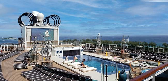 MSC Seaside Pool Deck in Nassau